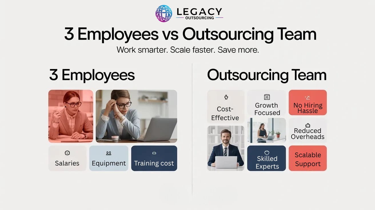 3 Employees bs Outsourcing Team..